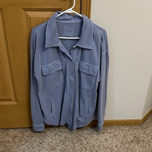 ✨ Thread & Supply Casual Blue Button Down Shirt - Size L ✨ - Picture 1 of 5